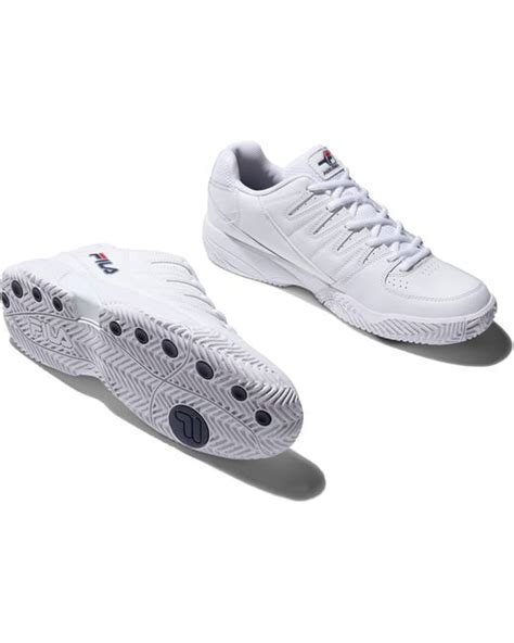 Fila Double Bounce Pickleball Shoes In Redwhiteblue White For Men