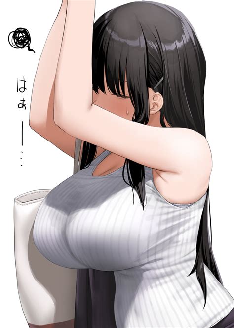 Rule 34 1girls Big Breasts Black Hair Blush Breasts Closed Eyes Clothed Breasts Clothing
