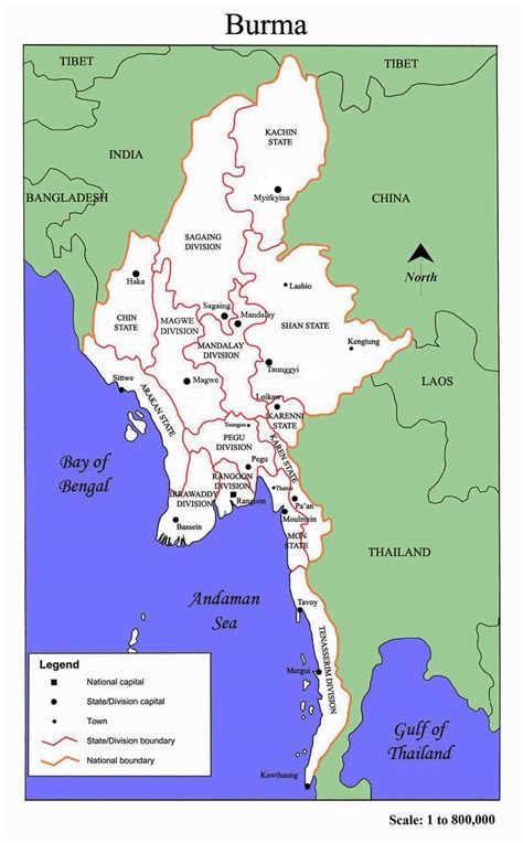 All regions, roads, cities, streets and buildings satellite view. Maps of Myanmar (Burma) | Detailed map of Myanmar in ...