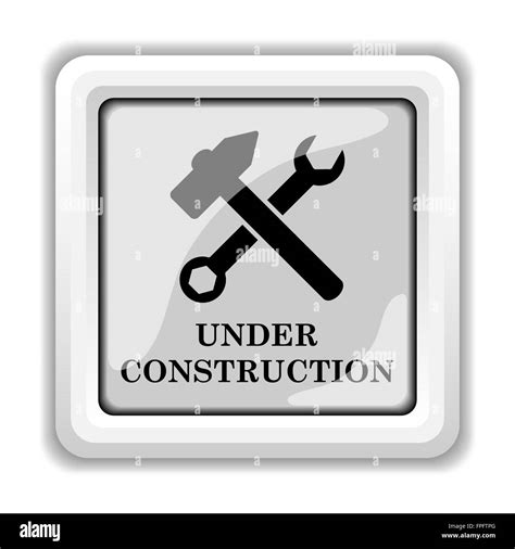 Under Construction Icon Internet Button On White Background Stock
