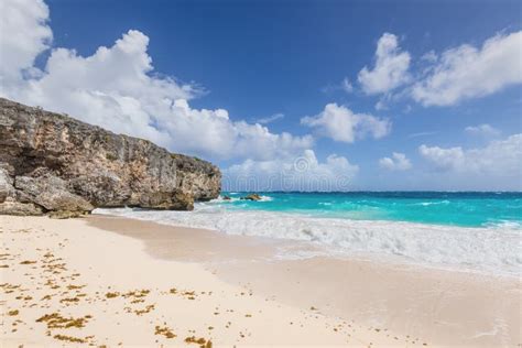 Tropical Beach Bottom Bay On The Caribbean Island Barbados Stock Photo