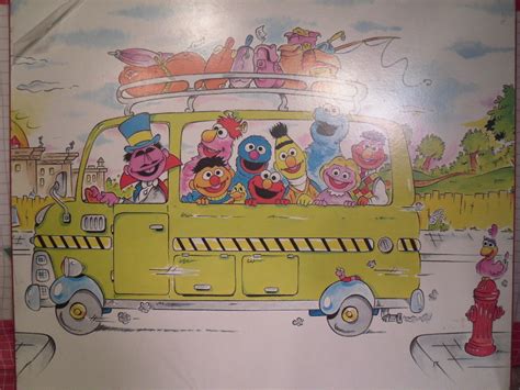 Sesame Street Mumford With Muppets Vacation Bus Wall Art 14 X 20