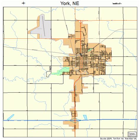 York Nebraska Street Map 3154045