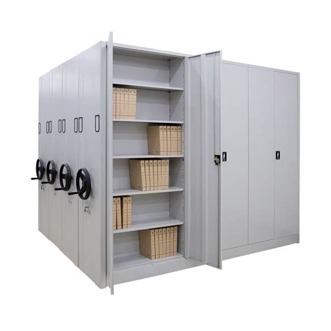 High Density Compact Mobile Filing Shelving Storage System Bank