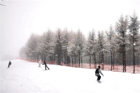 First Snowfall Blankets Winter Olympics Site In N Chinas Hebei
