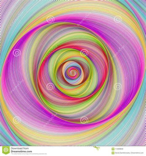 Abstract Multicolored Hypnotic Fractal Background Stock Vector