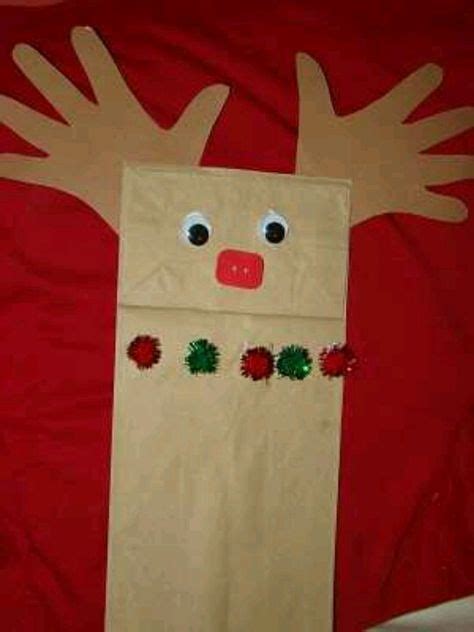 Paper Bag Puppet Paper Bag Crafts Christmas Crafts Christmas Crafts