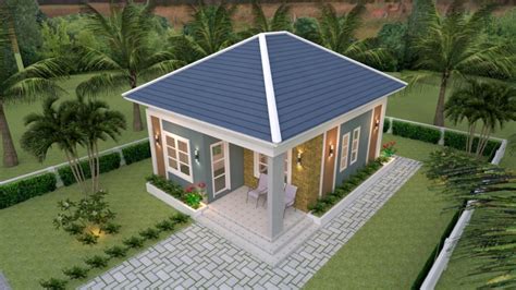 Small Cottage House 65x8 Meter 21x26 Feet Hip Roof Pro Home Decorz