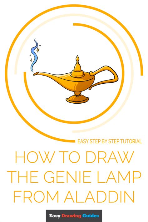 How To Draw The Genie Lamp From Aladdin Really Easy Drawing Tutorial