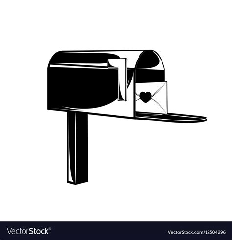 Vintage Post Service Icon Mail Box Royalty Free Vector Image