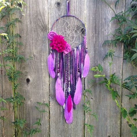 Purple Flower Dream Catcher By Inspired Soul Shop On Etsy Dreamcatcher