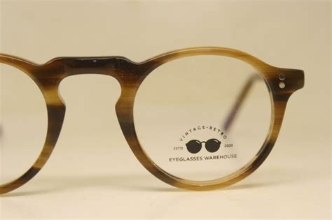 Brown Tortoise Retro Horn Rim Glasses P3 Frames 1960s Vintage Style Eyewear