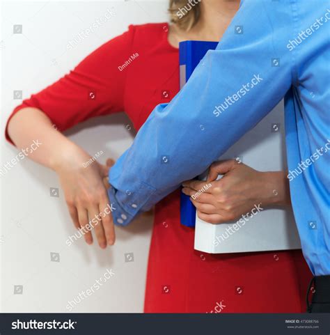 Sexual Harassment Work Boss Touching His Stock Photo 473088766