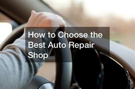 How To Choose The Best Auto Repair Shop Reference Books Online