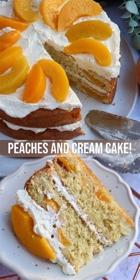 Peaches And Cream Cake Peaches And Cream Cake Recipe Peach Cake