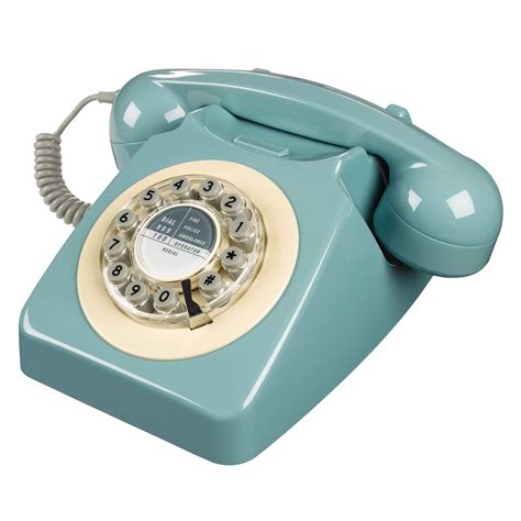 Rotary Design Retro Landline Phone For Home French Blue Buy Online In