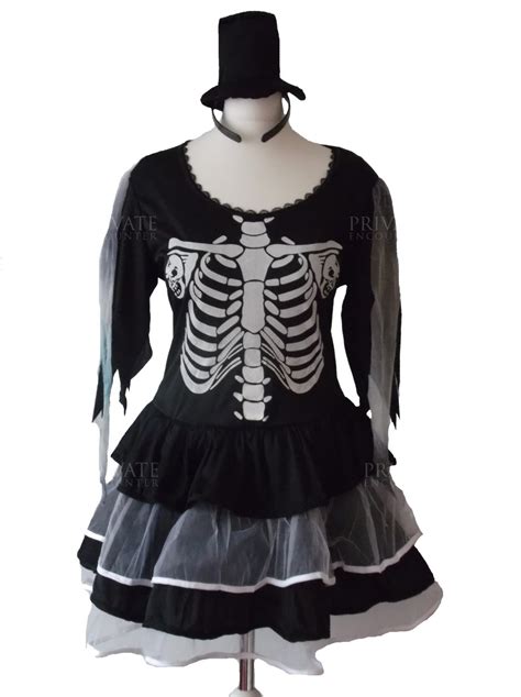 Sexy Scary Skeleton Horror Halloween Fancy Dress Costume Private Encounter