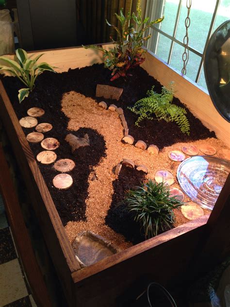 Turtle Tank Decoration Ideas Beautiful Indoor Enclosure I Made For Our