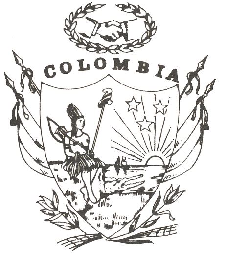 Escudo De Colombia Para Colorear