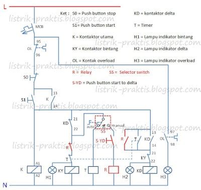 Simulasi rangkaian star delta dengan festo подробнее. Rangkaian Star Delta dengan Switch Manual Auto Pada Motor 3 Fasa - Listrik-Praktis