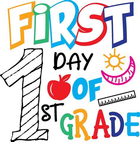 First Day Of 1st Grade Png Digital Download Etsy