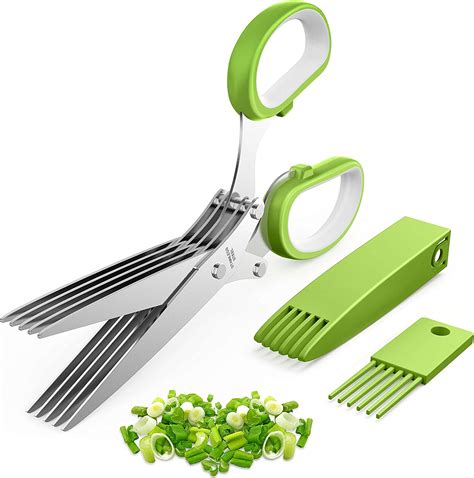 Herb Scissors Kitchen Herb Shears Cutter With 5 Blades And