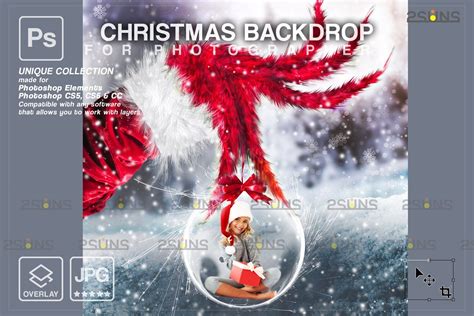 Christmas Backdrop Photoshop Overlays Santa Hand By 2suns Thehungryjpeg