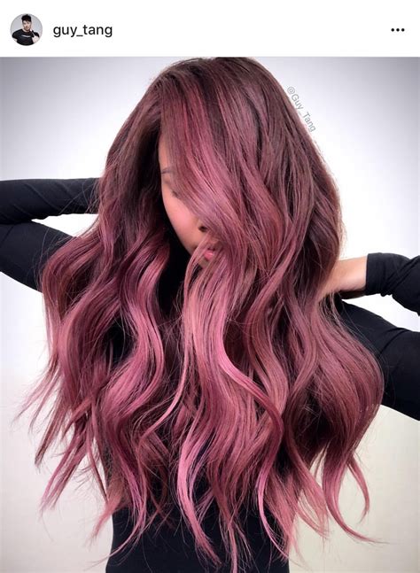 Hairdressers say this is a good idea, firstly because you hair can change texture when it goes grey, for example becoming more dry and coarse, and also because you. This dark rose hair shade is stunning. | Hair styles, Cool ...