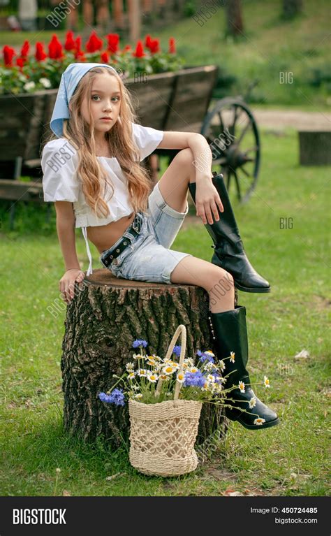 Tween Girl Sitting On Image And Photo Free Trial Bigstock