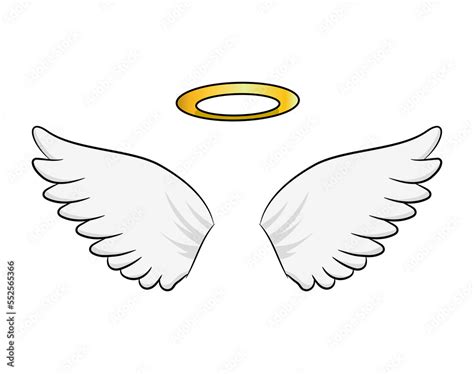 Angel Wings And Halo Clipart Stock Illustration Adobe Stock
