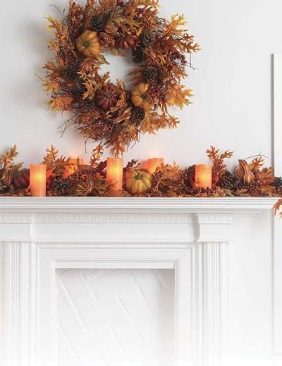 Autumn Fireplace Mantel ~ Inspirations French Country Cottage