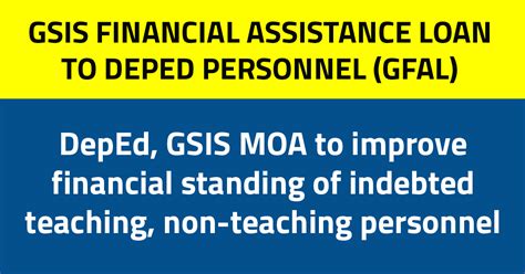 Gsis Financial Assistance Loan To Deped Personnel Gfal Teacherph