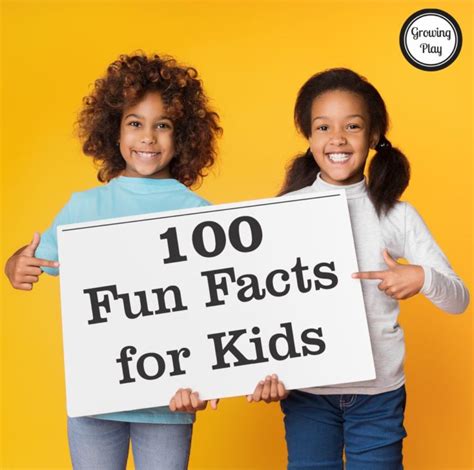 Over 200 Fun Facts For Kids Growing Play