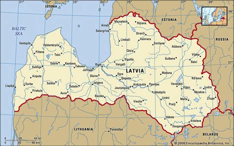 Map Of Latvia And Geographical Facts Where Latvia Is On The World Map