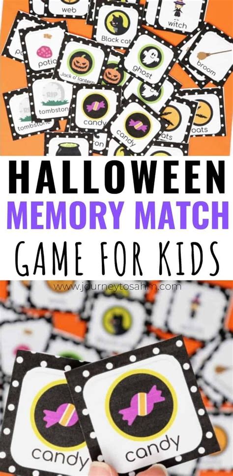 Halloween Memory Match Game For All Ages Journey To Sahm Halloween