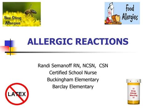 Ppt Allergic Reactions Powerpoint Presentation Free Download Id
