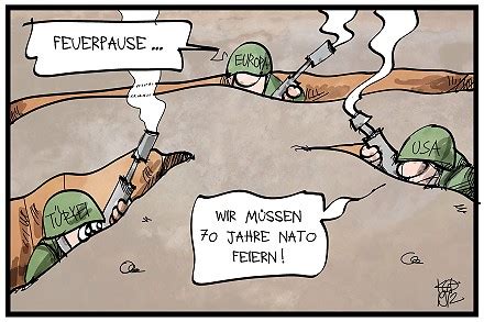 The north atlantic treaty organization, also called the north atlantic alliance, is an intergovernmental military alliance between 30 european and north american countries. 70 Jahre NATO - Die Karikatur der Woche - NRhZ-Online ...