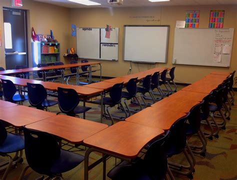 Desk Arrangement In Middle School Language Arts Classroom 21st