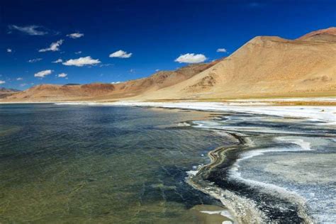 Tso Kar Lake In Ladakh Jammu And Kashmir Located At An Elevation Of Over