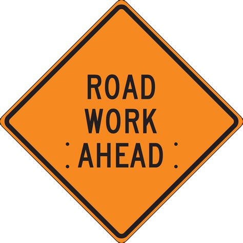 Roll Up Construction Sign Road Work Ahead Frc319mv