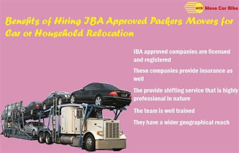 Benefits Of Hiring Iba Approved Packers Movers For Car Or Household