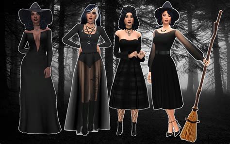 Witch Lookbook Sims 4 Dresses Sims 4 Mods Clothes Sims 4 Clothing