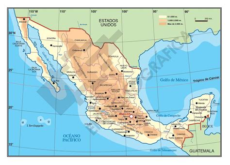 Mapa De México Estudio De Sitographics