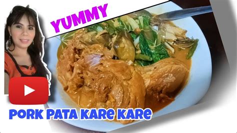 Pork Pata Kare Kare In Rich Savory Peanut Sauce Youtube