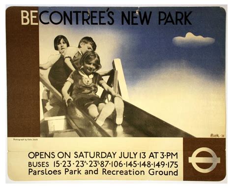 Bid Now London Underground Poster Richard Beck Becontrees New Park