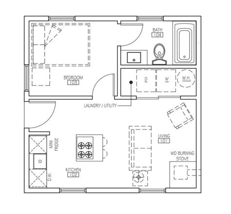 The Poky Shack 20x20 Etsy In 2021 Studio Floor Plans Tiny House