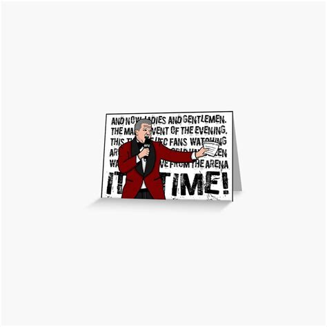 Bruce Buffer Its Time Greeting Card For Sale By Jackdesignuk