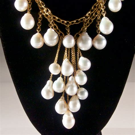 Prince Dimitri Baroque White South Sea Pearl Necklace Manhattan Art And Antiques Center