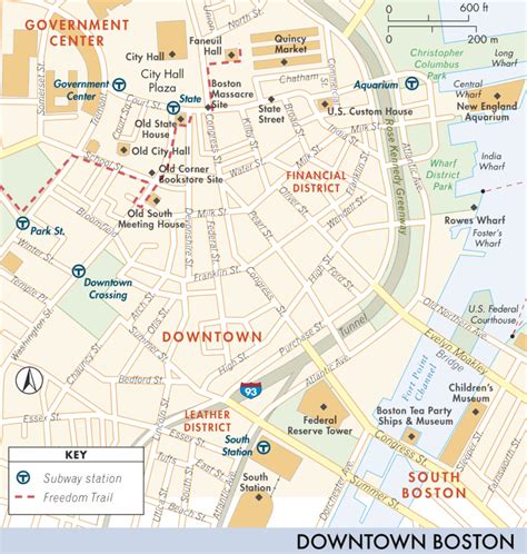 Map Of Downtown Boston Downtown Boston Fodors Travel Guides