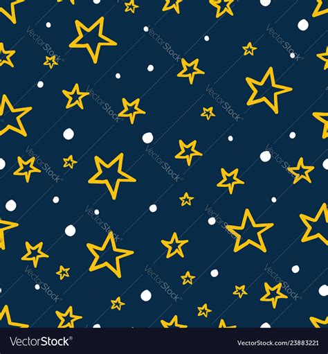 Kids Stars Seamless Background Royalty Free Vector Image